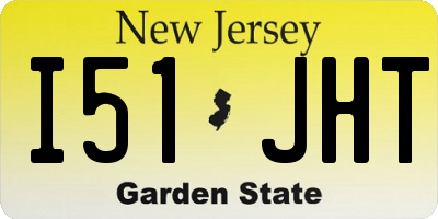NJ license plate I51JHT