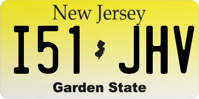 NJ license plate I51JHV