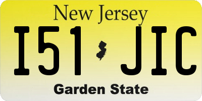 NJ license plate I51JIC