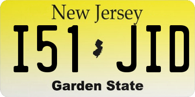 NJ license plate I51JID