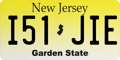 NJ license plate I51JIE