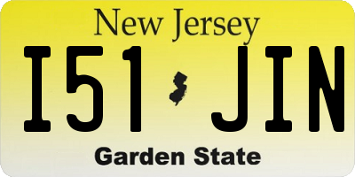 NJ license plate I51JIN