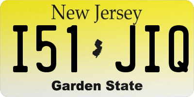 NJ license plate I51JIQ