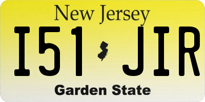 NJ license plate I51JIR