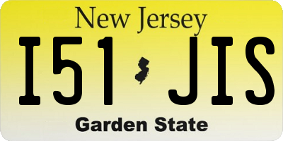 NJ license plate I51JIS