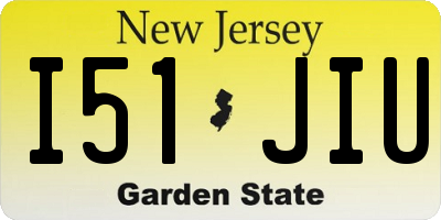 NJ license plate I51JIU