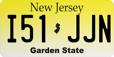NJ license plate I51JJN