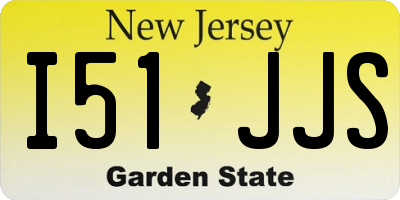 NJ license plate I51JJS