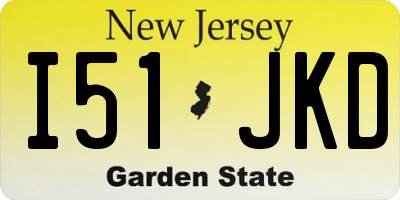 NJ license plate I51JKD