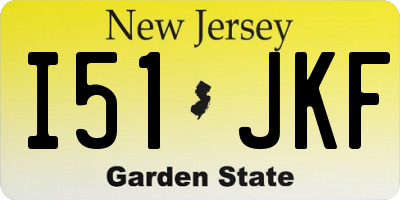NJ license plate I51JKF