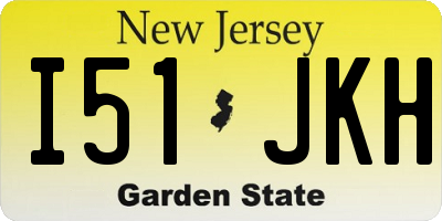 NJ license plate I51JKH