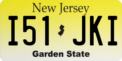 NJ license plate I51JKI