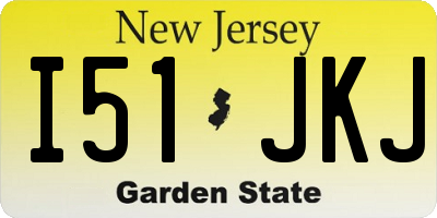 NJ license plate I51JKJ