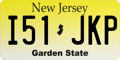 NJ license plate I51JKP