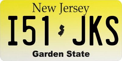 NJ license plate I51JKS