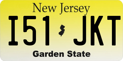 NJ license plate I51JKT