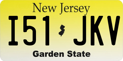 NJ license plate I51JKV