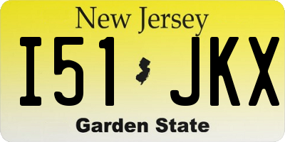 NJ license plate I51JKX