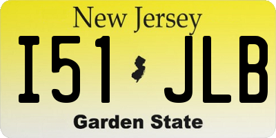 NJ license plate I51JLB
