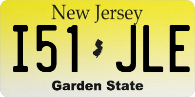 NJ license plate I51JLE