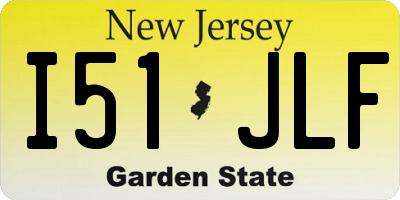 NJ license plate I51JLF