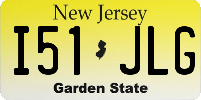 NJ license plate I51JLG