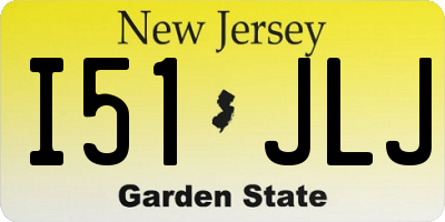 NJ license plate I51JLJ