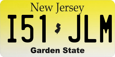 NJ license plate I51JLM