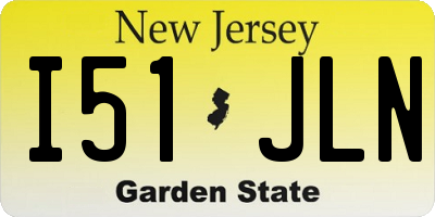 NJ license plate I51JLN