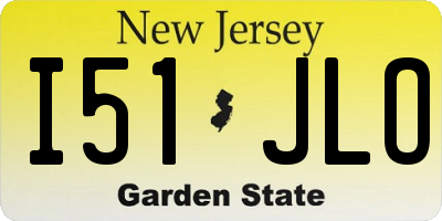 NJ license plate I51JLO