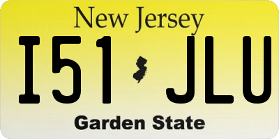 NJ license plate I51JLU