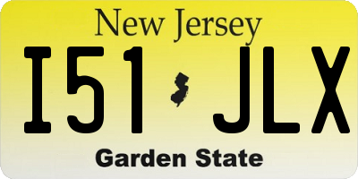NJ license plate I51JLX