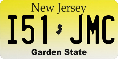 NJ license plate I51JMC