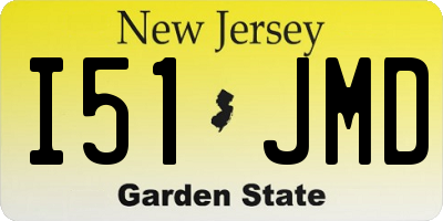 NJ license plate I51JMD