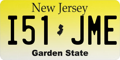 NJ license plate I51JME