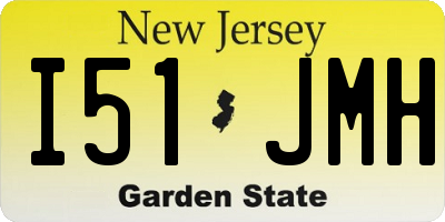 NJ license plate I51JMH