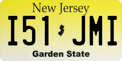 NJ license plate I51JMI