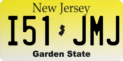 NJ license plate I51JMJ