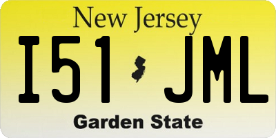 NJ license plate I51JML