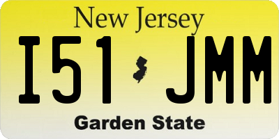 NJ license plate I51JMM