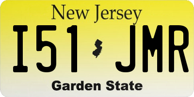 NJ license plate I51JMR