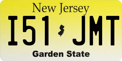 NJ license plate I51JMT