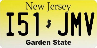 NJ license plate I51JMV