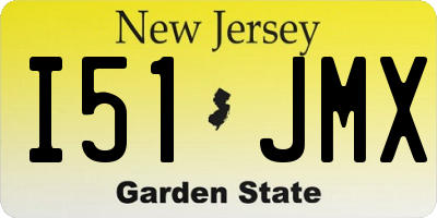 NJ license plate I51JMX