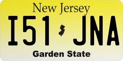 NJ license plate I51JNA