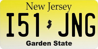 NJ license plate I51JNG