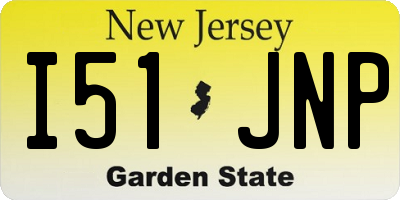 NJ license plate I51JNP