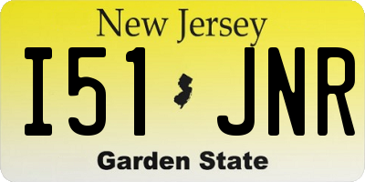 NJ license plate I51JNR