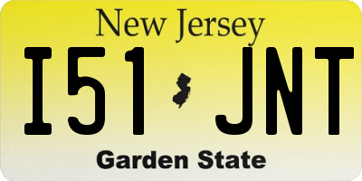 NJ license plate I51JNT
