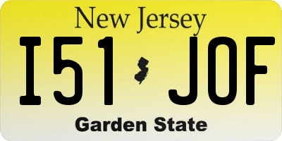 NJ license plate I51JOF